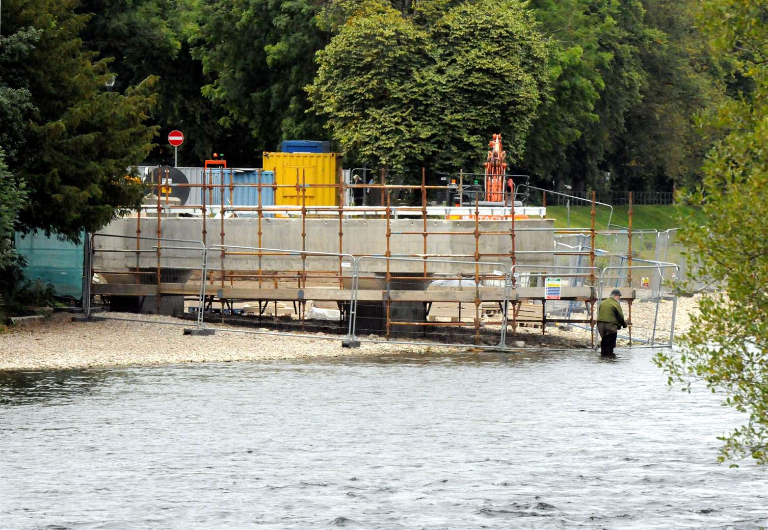 Supply shortages have led to "slight" delays in completing the structure by the River Ness.