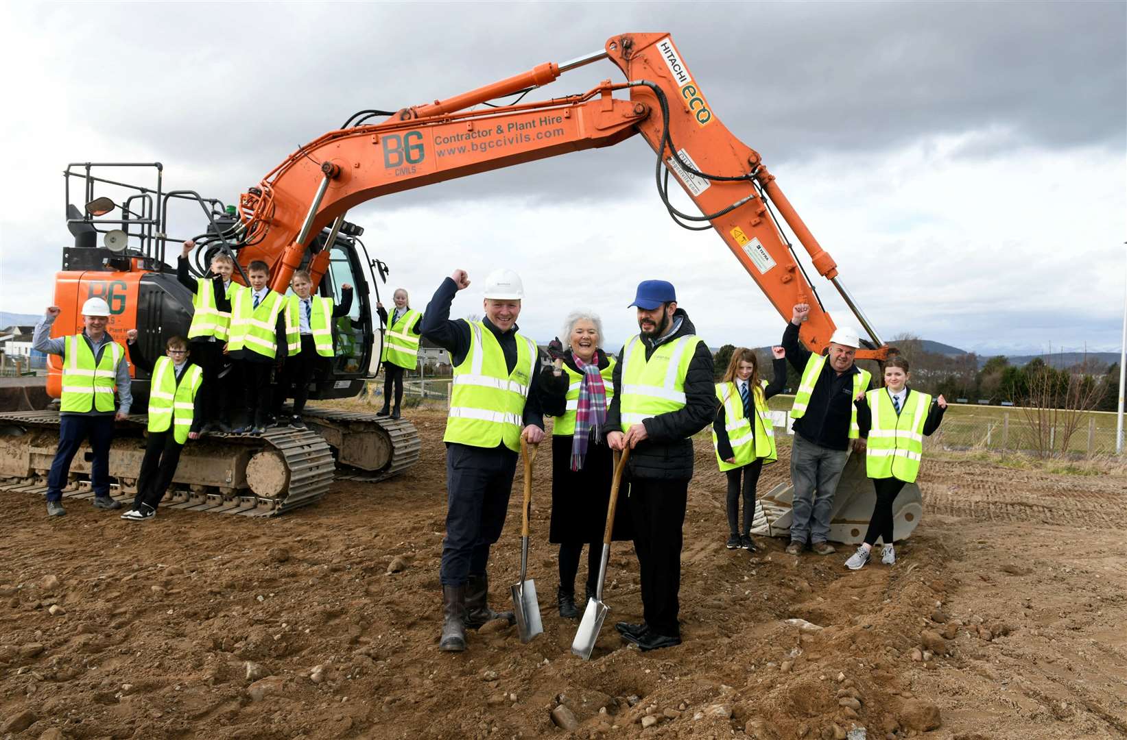 Celebrating the start of construction work on the Haven Centre in March 2022.