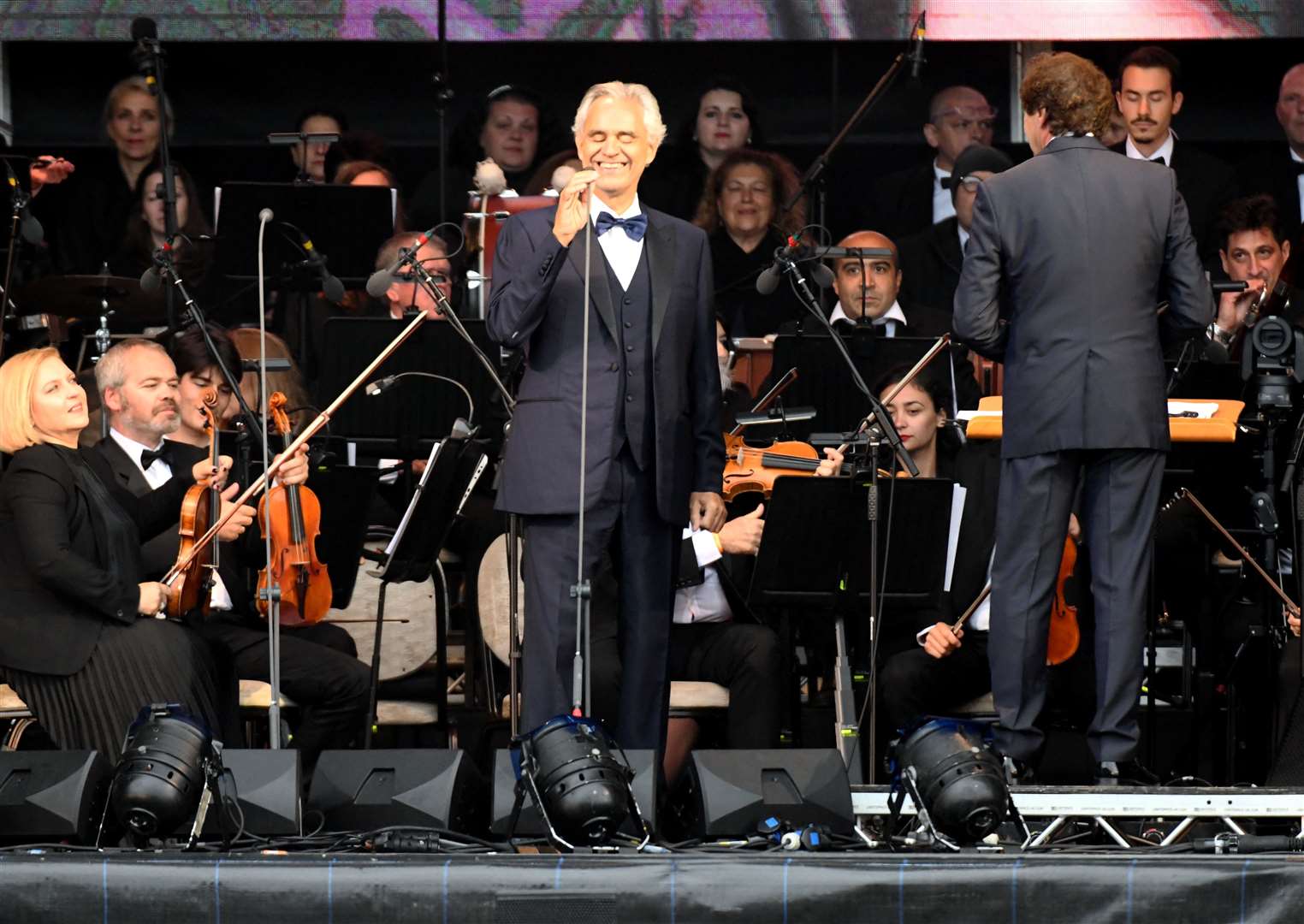Andrea Bocelli on stage. Picture: James Mackenzie