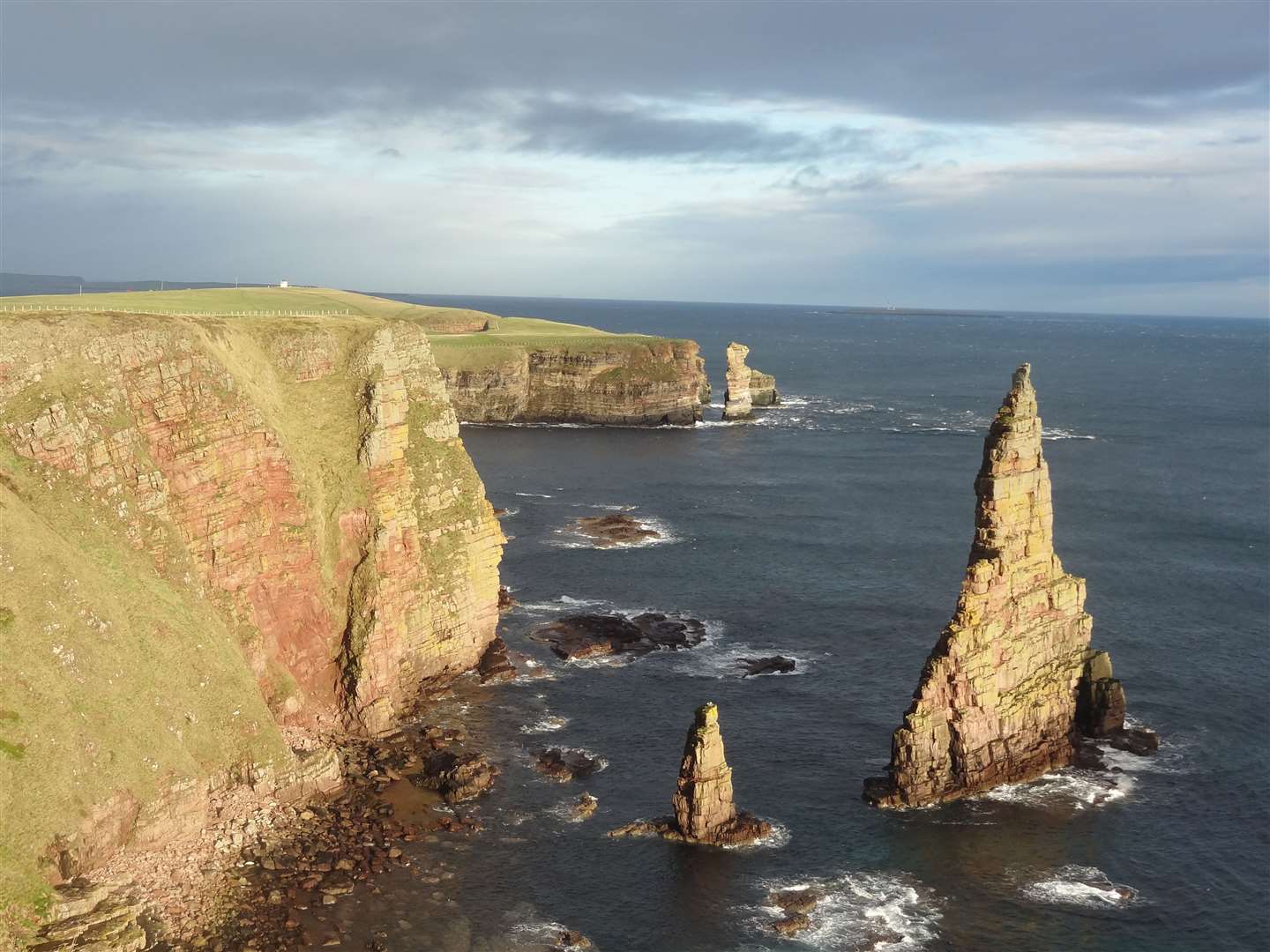 The Stacks of Duncansby can be seen from a walk starting in John O'Groats.