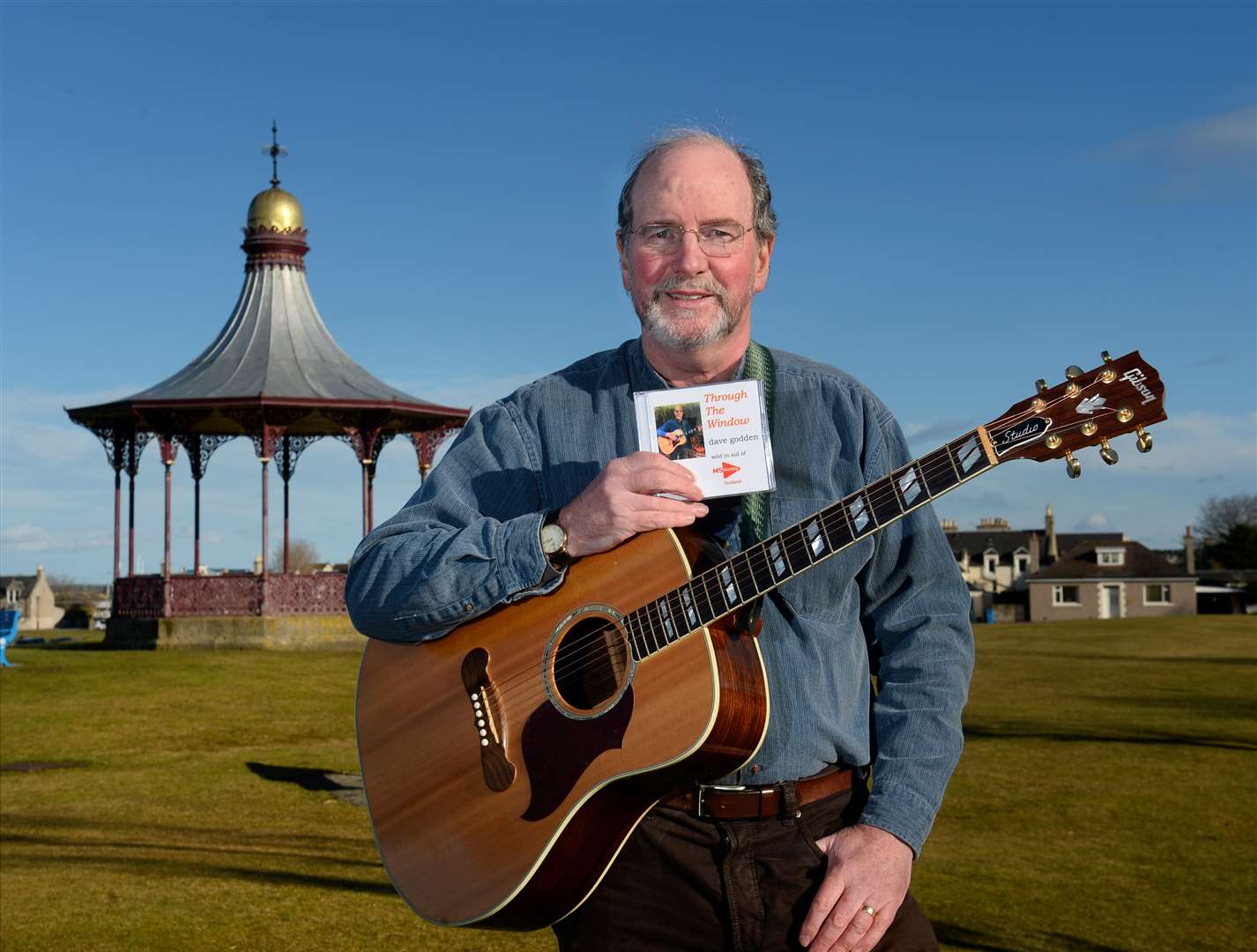 Nairn musician and songwriter Dave Godden with new CD, Through the Window. Picture: Gary Anthony.