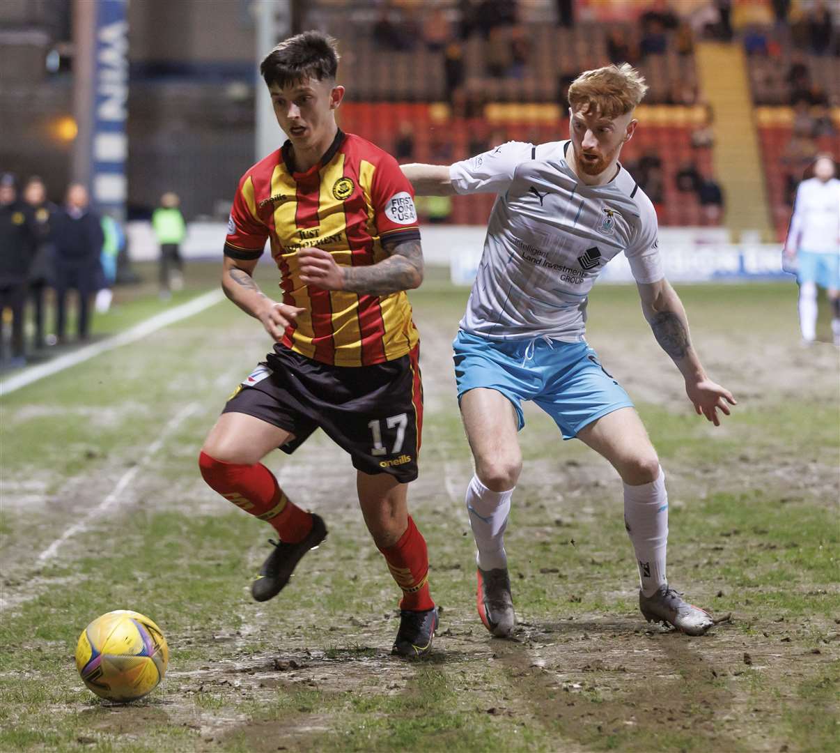 04.03.2022 Partick Thistle v Inverness CT: Connor Murray and David Carson