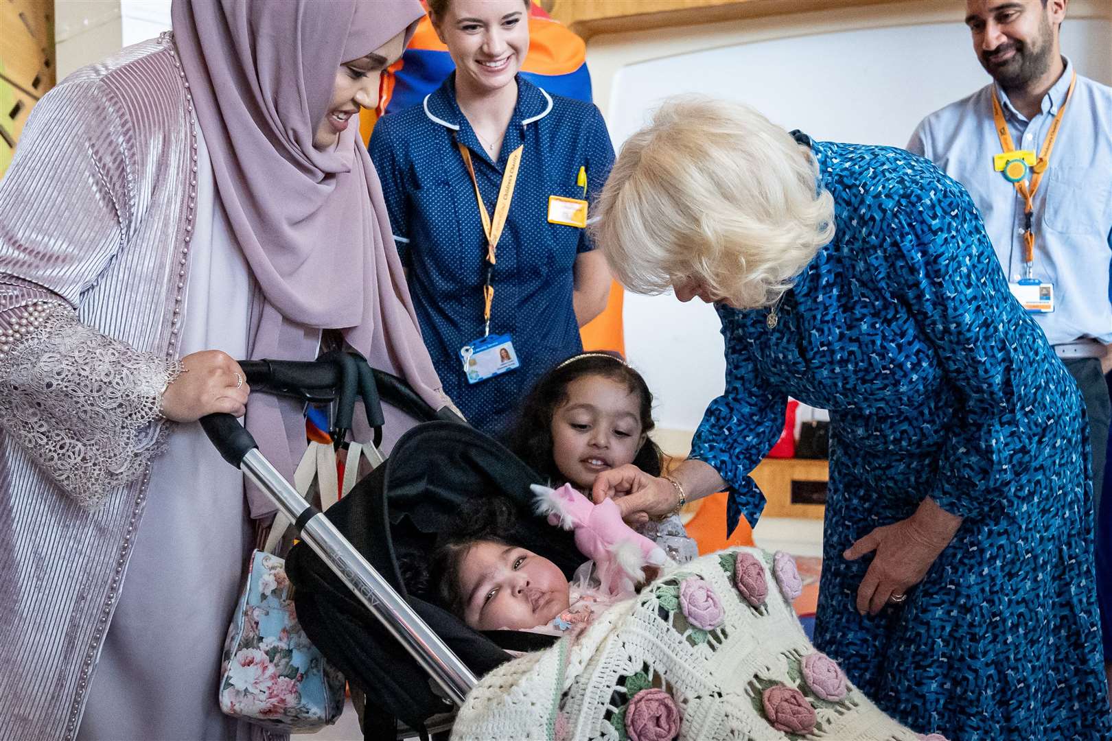 The Queen meets families helped by Roald Dahl’s Marvellous Children’s Charity (Aaron Chown/PA)