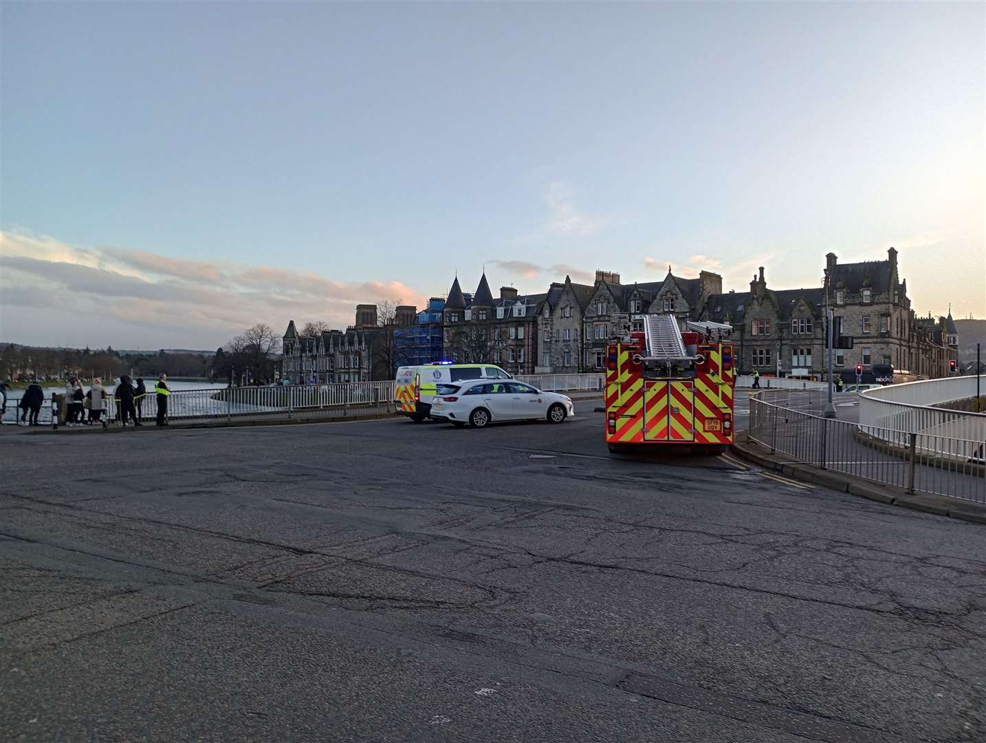 Emergency services were called to the Ness Bridge yesterday evening.