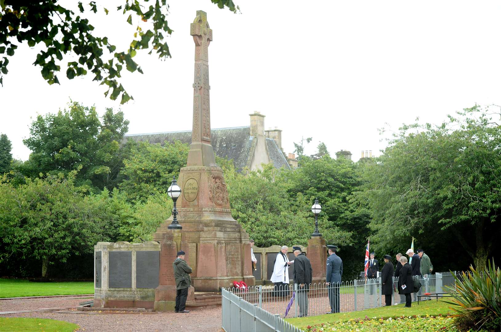 The War Memorial in Cavell Gardens.