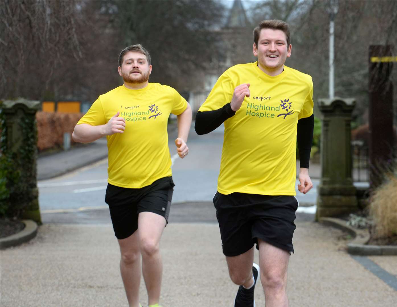 Sam MacKenzie and David Barclay will be joining team mates from Highland Hospice FC on the relay fundraising run. Picture: Gary Anthony
