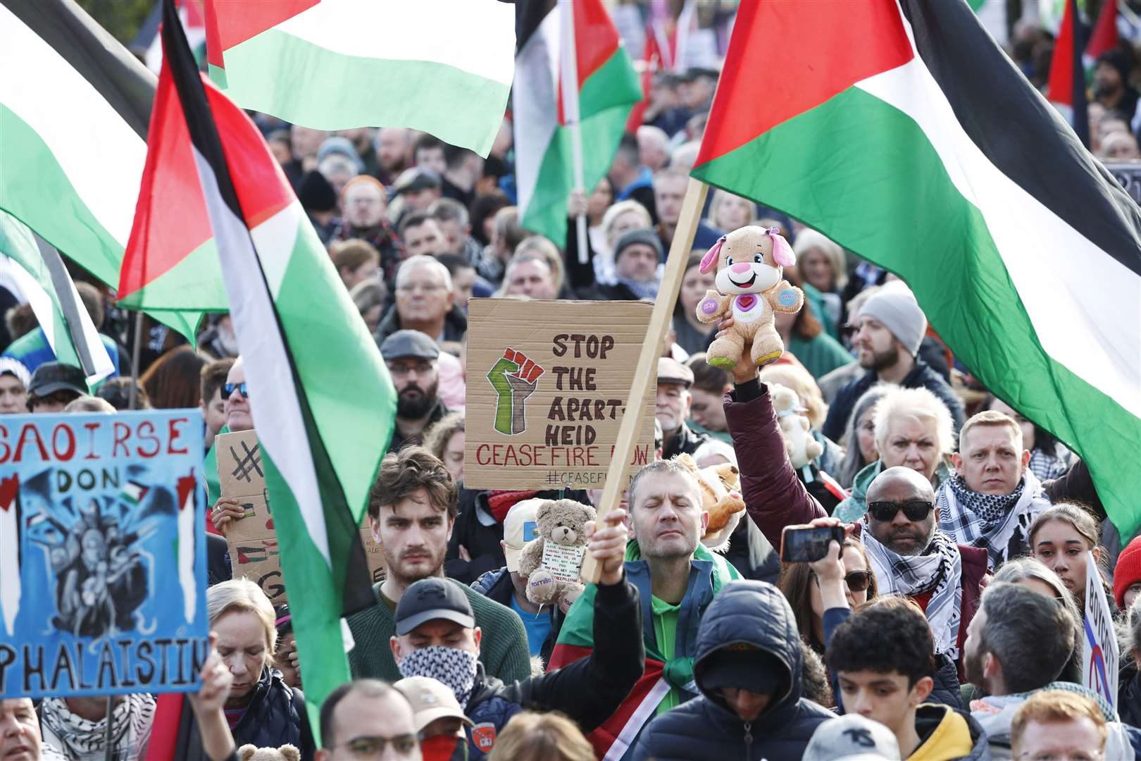A series of Pro-Palestinian protests have already been held around the UK (Peter Morrison/PA)