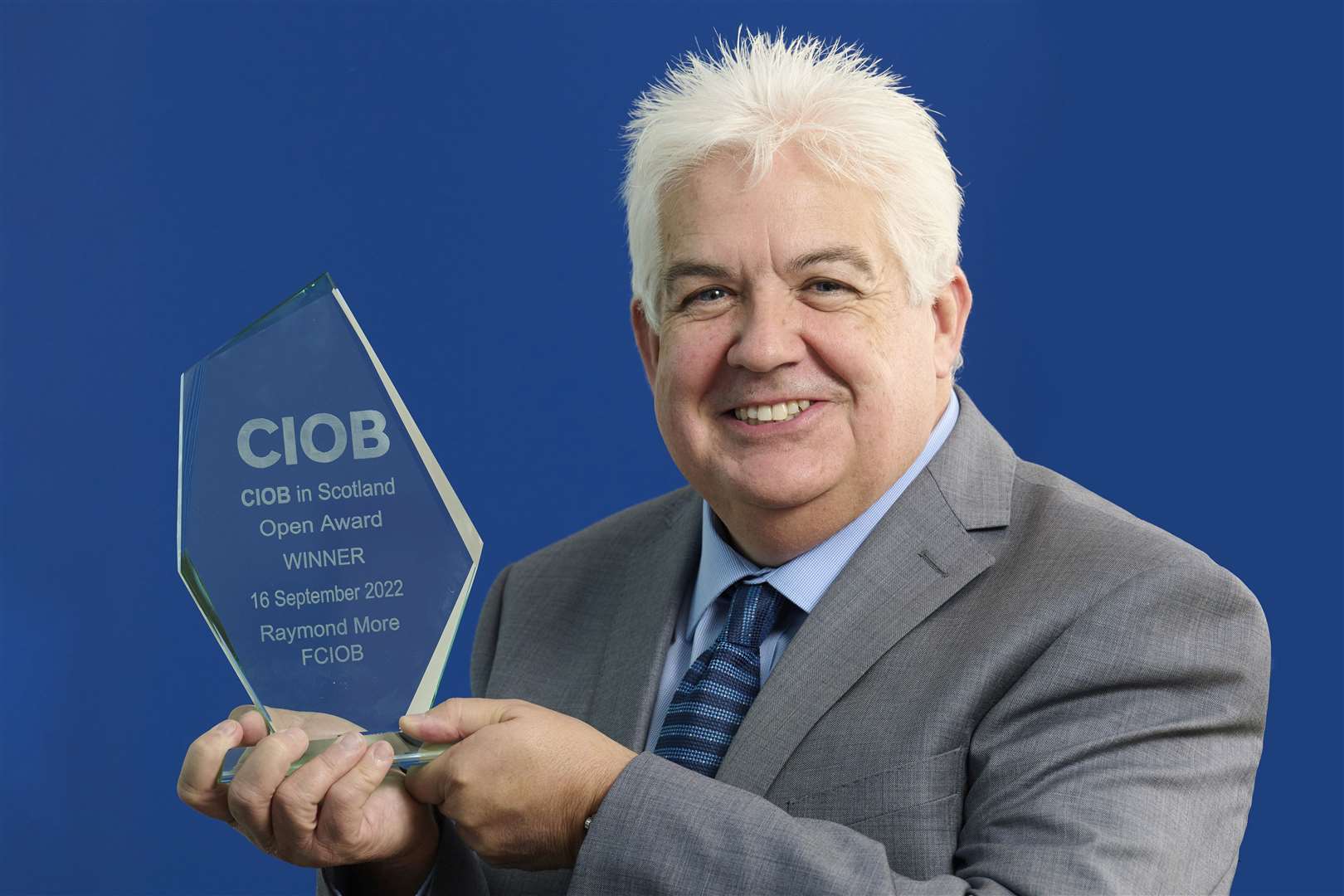 Raymond More of Robertson Construction wins CIOB Scotland Open Award.