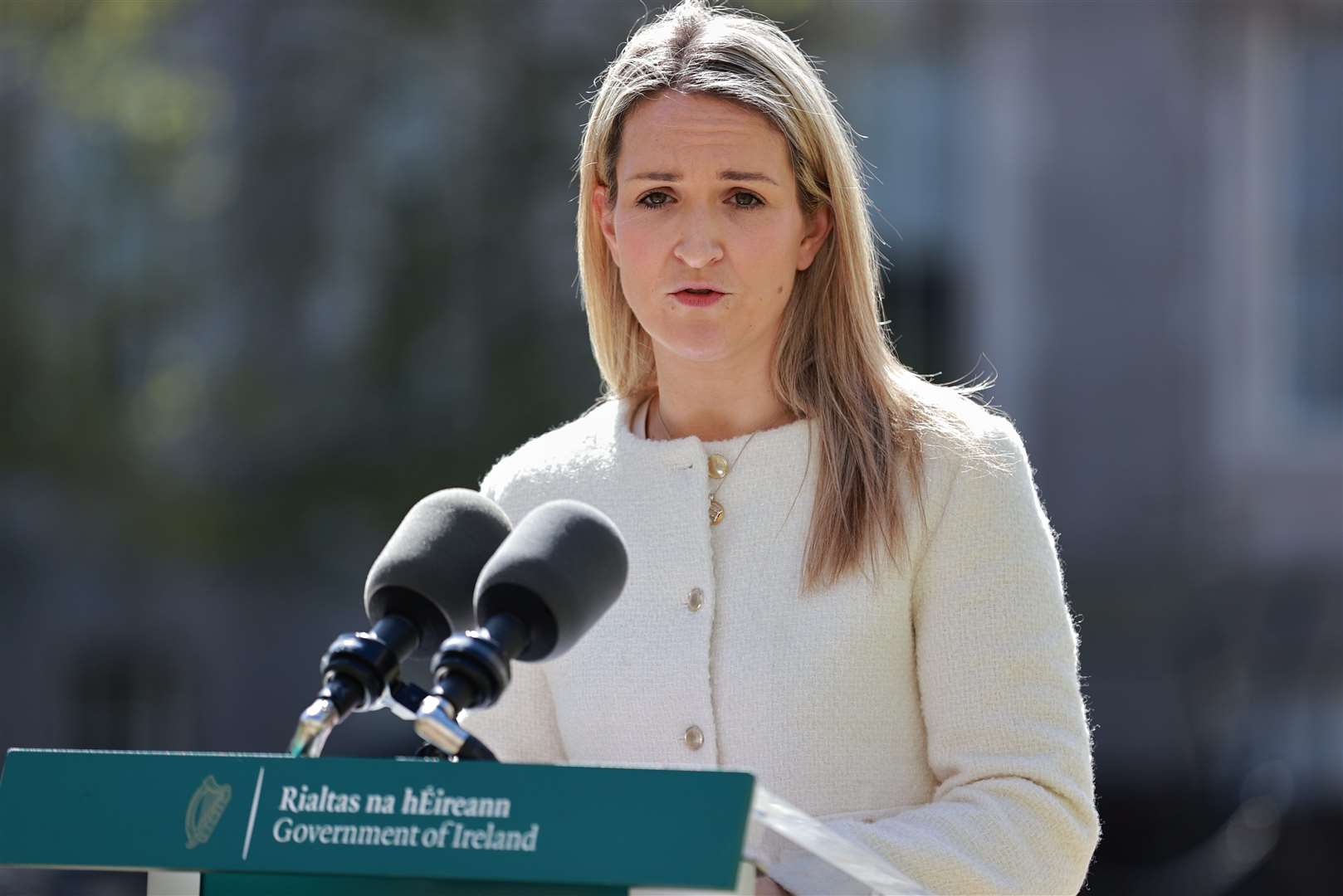 Justice Minister Helen McEntee did not attend the British-Irish conference in London (Liam McBurney/PA)