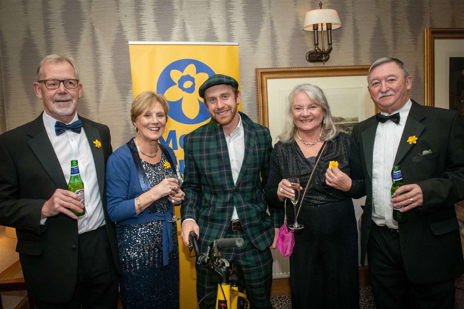 Donald and Lorna Peggie, Danny MacAskill with Janis Bootle and John Talbot. Picture: Callum Mackay..