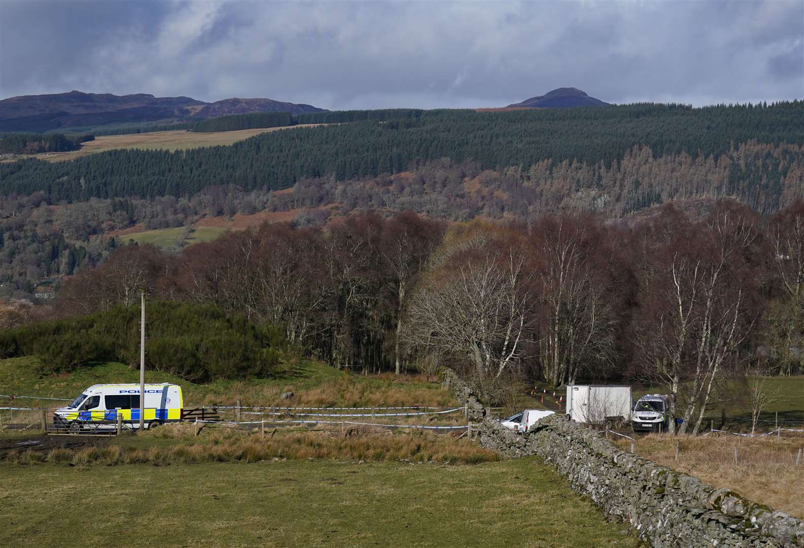 There has been a police presence in the area (Andrew Milligan/PA)