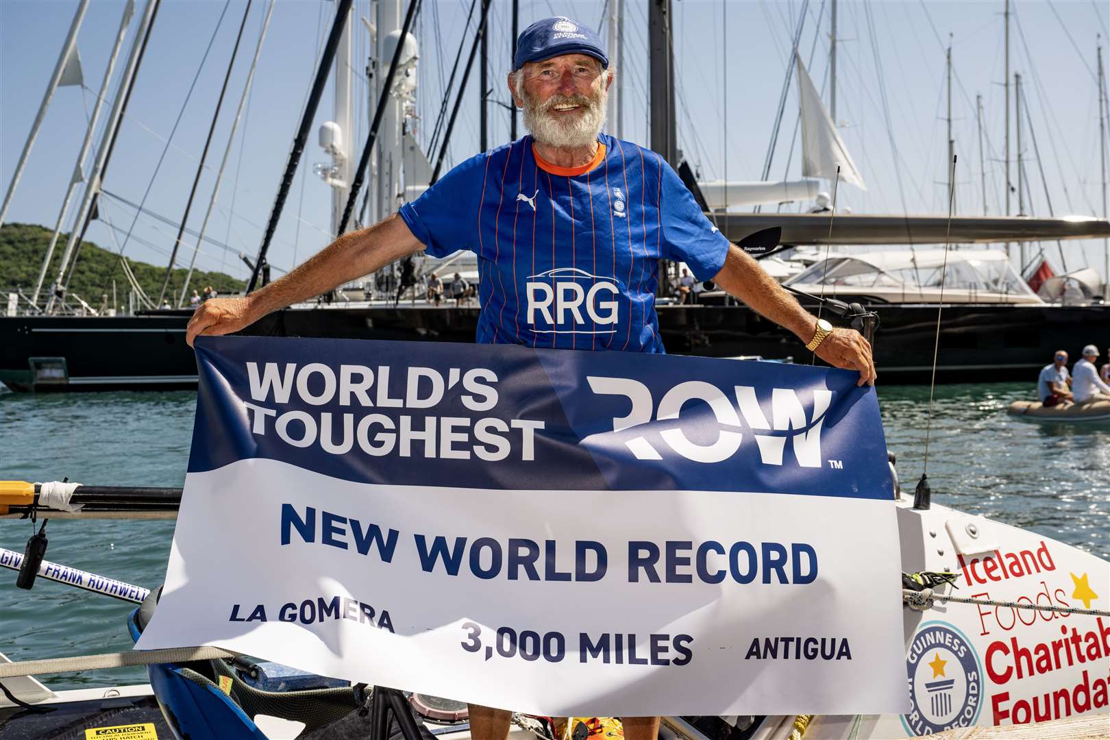 Frank Rothwell said it was ‘special’ to beat his own Guinness World Record (World’s Toughest Row/PA)