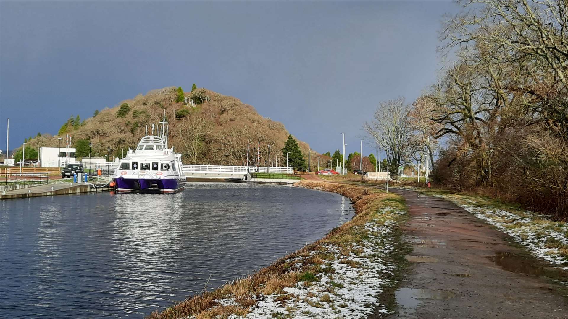 The Caledonian Canal and Tomnahurich Cemetery.