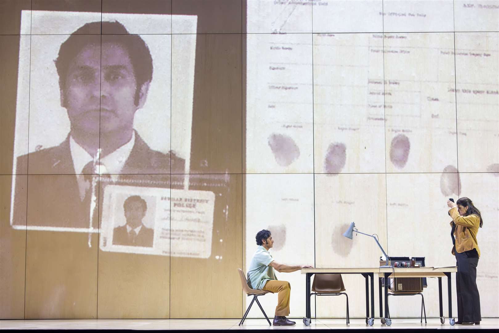 Alok Kumar as Don Jose (seated) and the Investigator (Carmen Pieraccini. Piture: James Glossop