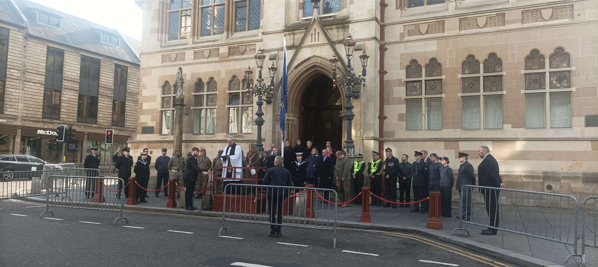 A gathering took place outside Inverness Town House to mark Commonwealth Day.