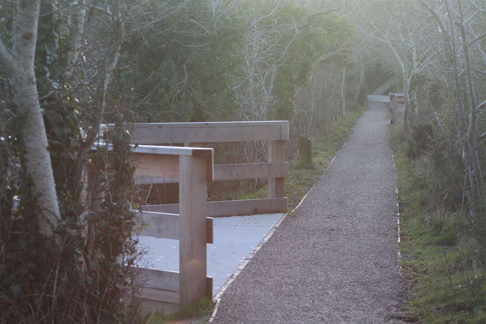 The path and one of the viewing platforms along ‘midgie lane’.
