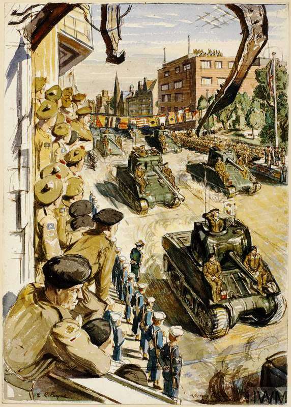The 51st Highland Division’s victory parade at Bremerhaven, May 1945