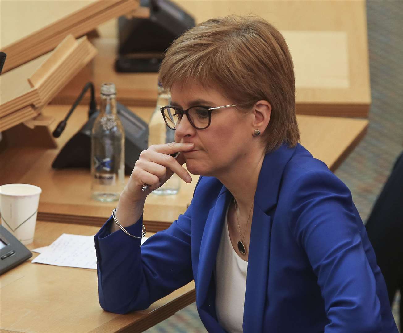 First Minister Nicola Sturgeon during First Minister's Questions held at the Scottish Parliament. Photo credit should read: Fraser Bremner/Scottish Daily Mail/PA Wire.