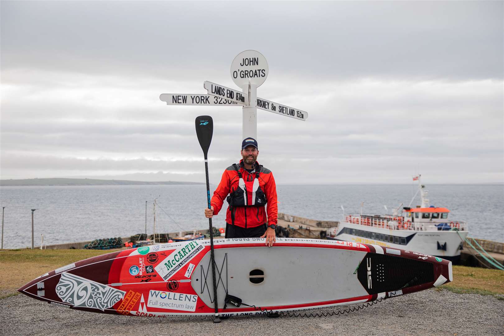 Brendon Prince visits John O’Groats during Circumnavigate. Picture: Will Reddaway