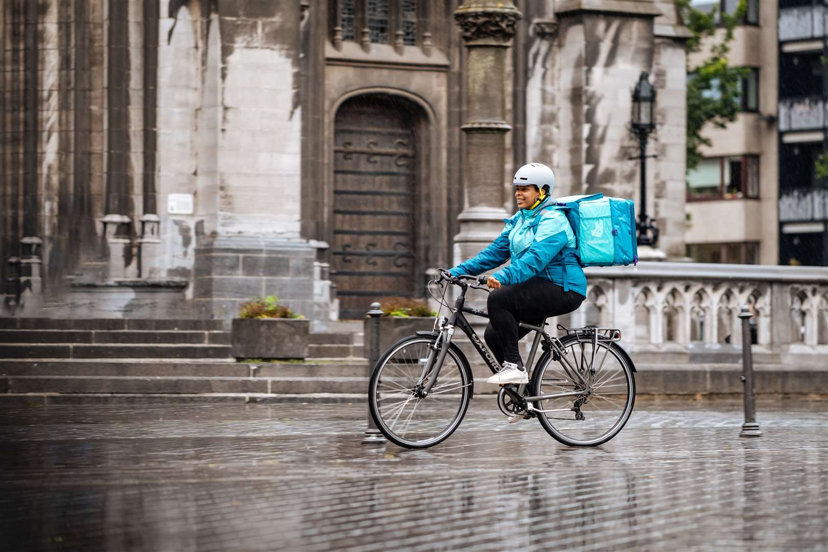 Deliveroo celebrated its fourth year in the Highland capital. Picture by: Thomas Leonard.