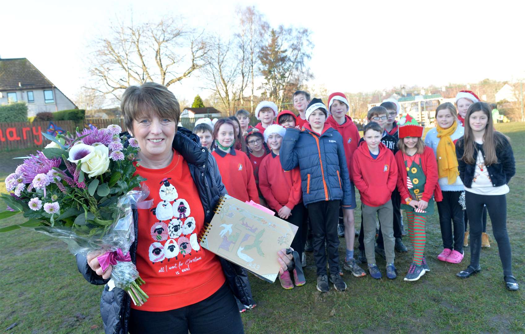 Kirkhill Primary retiring - Pupil support assistant Izzy McLean retires after 29 years...Picture: Callum Mackay..