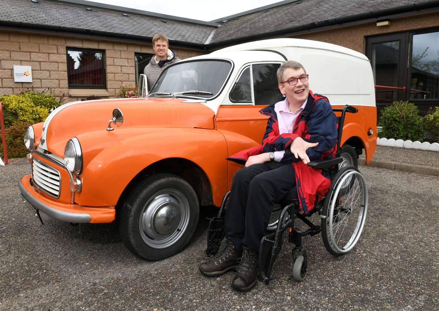 John with his van and volunteer driver Colin MacLean.