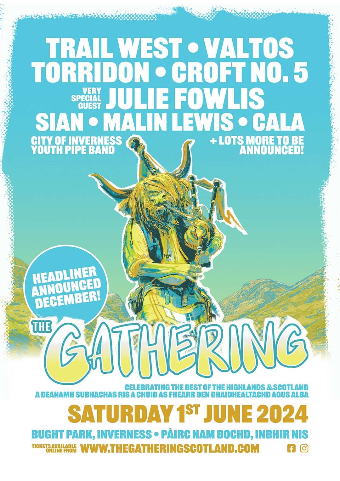 The Gathering Festival is set to return to Inverness on Saturday June 1, 2024