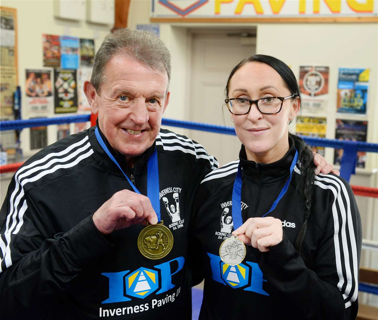 Laurie Redfern and daughter Lorna with medals from Liverpool Stadium when Laurie was fighting and Lorna from Echo Arena now on the site of old stadium.. Picture: Gary Anthony..