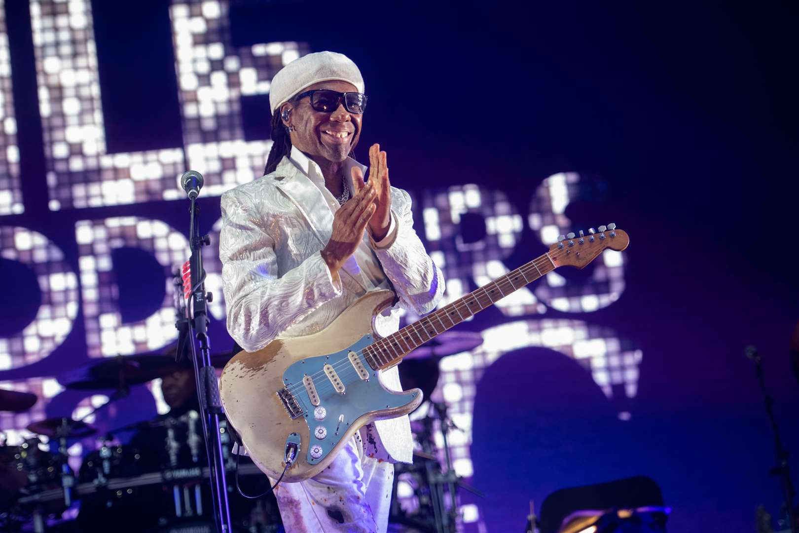 Nile Rodgers & Chic lit up the night. Picture: Callum Mackay