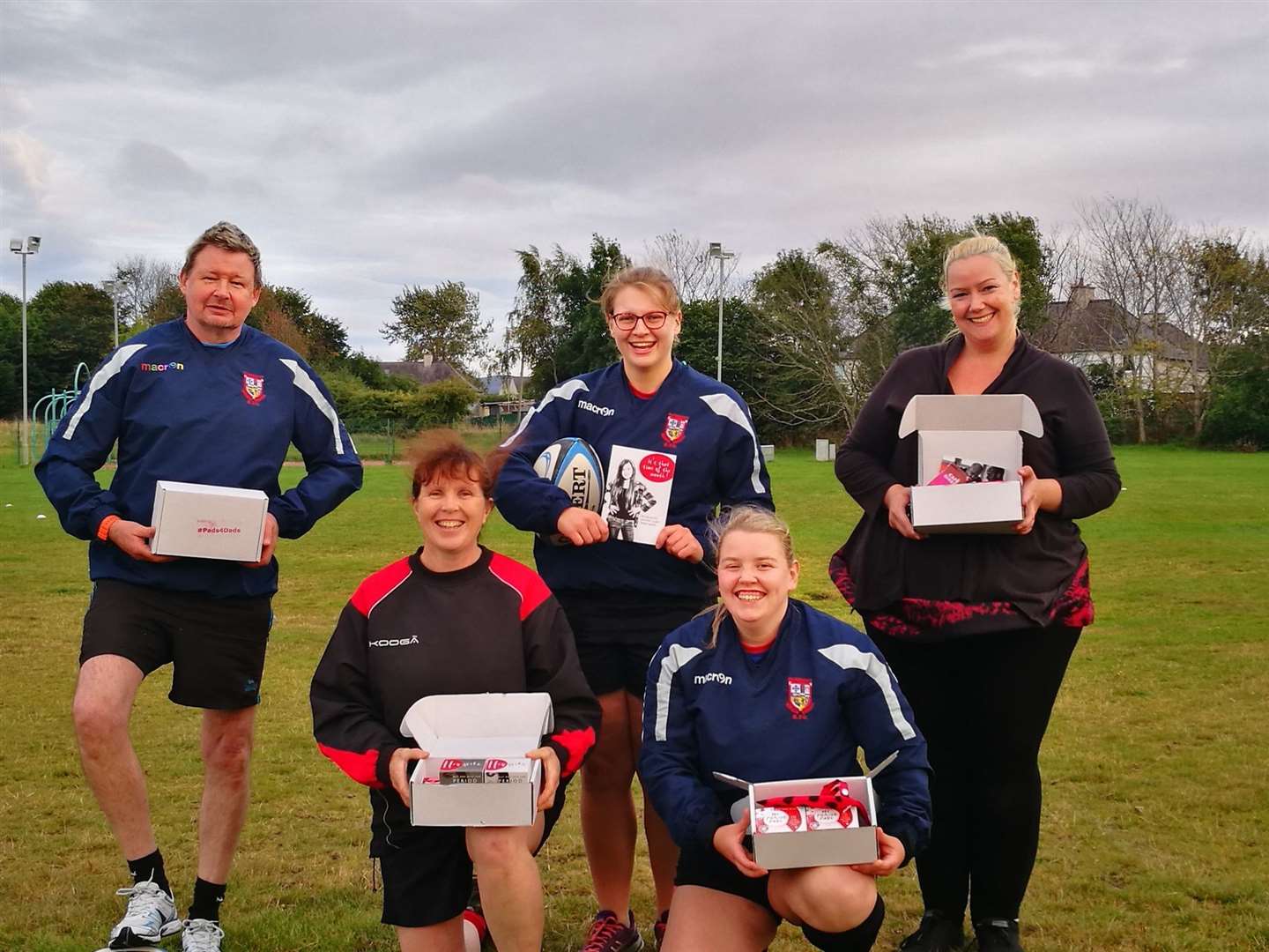 Members of Inverness Craig Dunain Rugby Club supporting the initative.