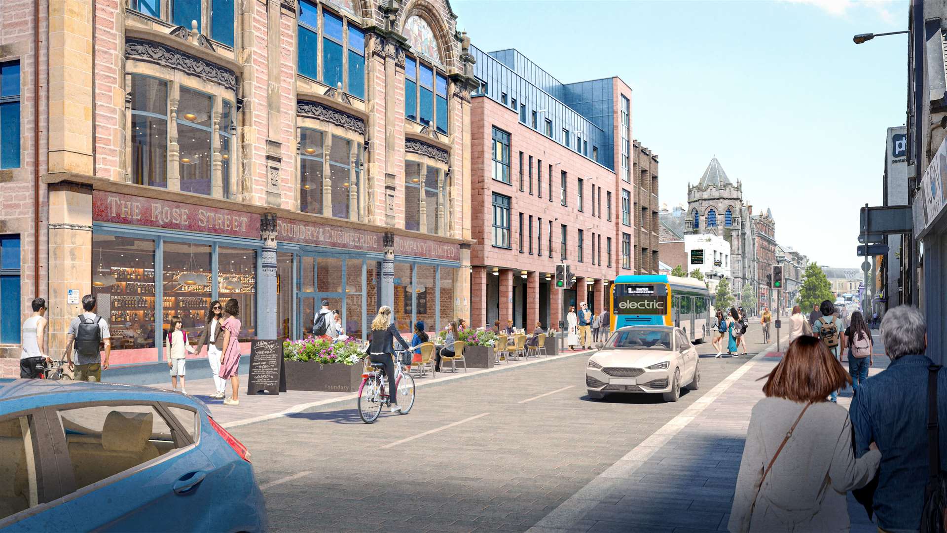 An artist impression of the planned Academy Street.