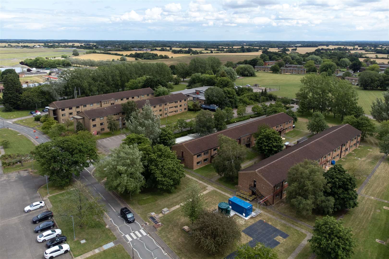 Aerial view of the asylum accommodation centre at MDP Wethersfield in Essex, a 335-hectare airfield owned by the Ministry of Defence (PA)