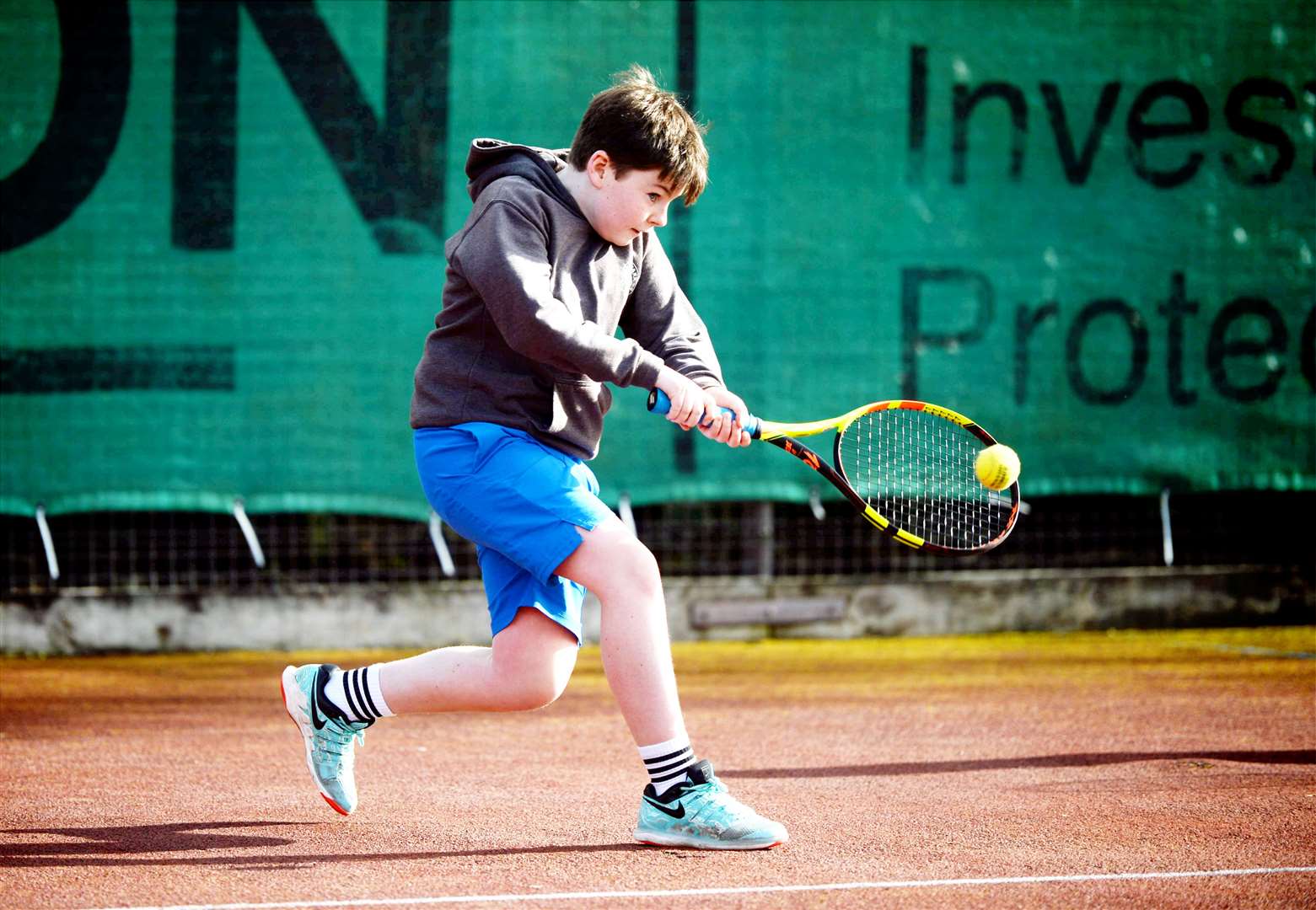 Scottish Schools Tennis Championship Inverness Royal Academy 2020..Elliot Burke..Picture: James MacKenzie..