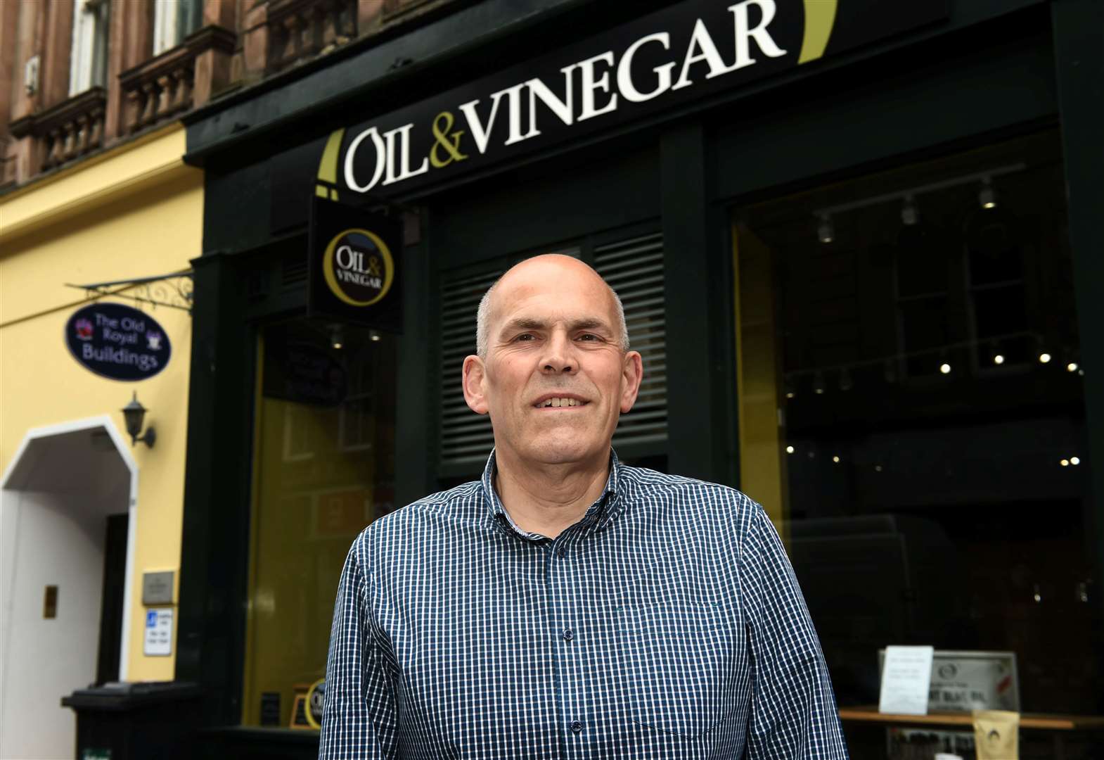 Colin Craig (59) outside Oil and Vinegar, Inverness....Picture: Callum Mackay..