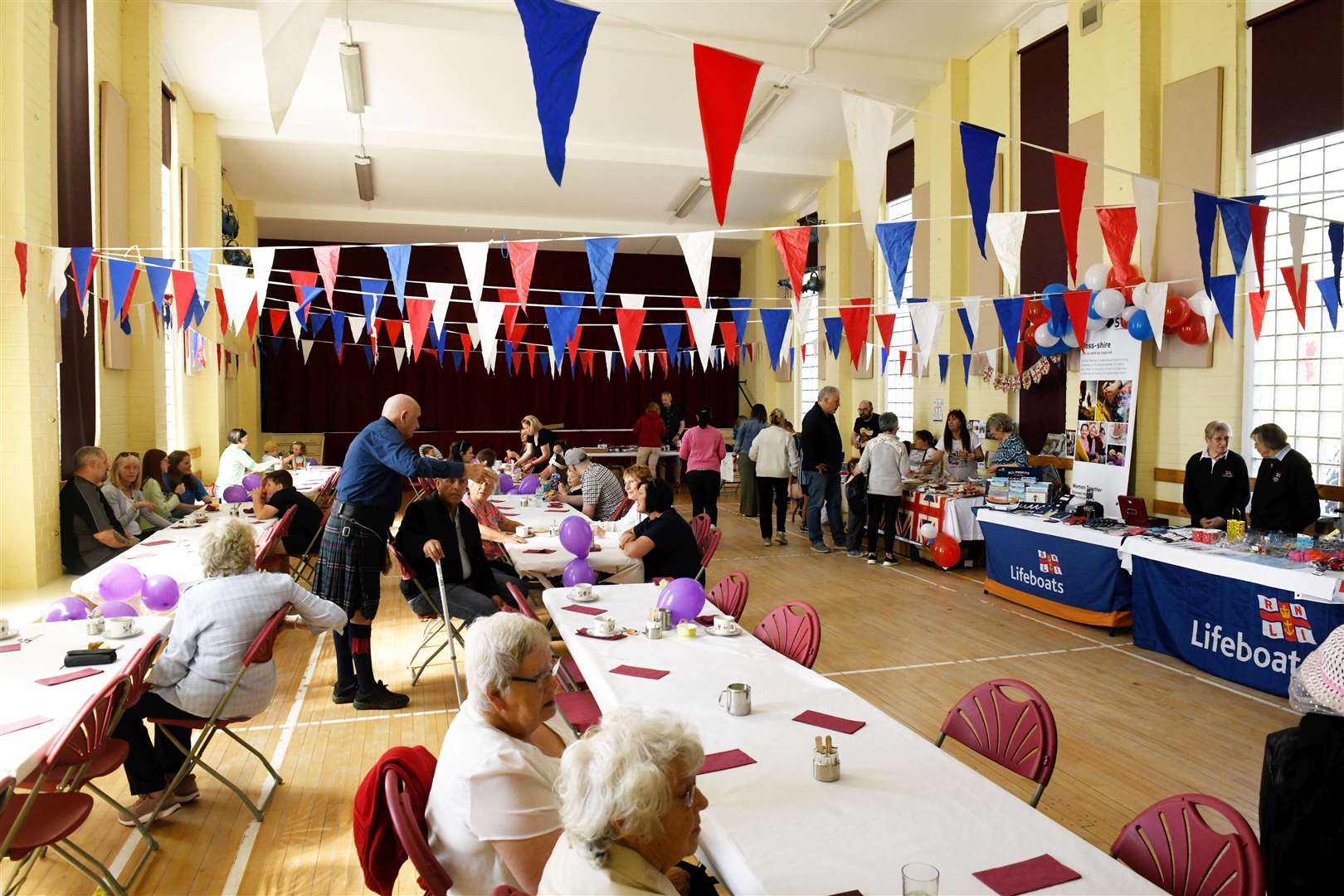 Queen's Jubille Celebrations at North Kessock: North Kessock village hall interior.Picture: James Mackenzie.