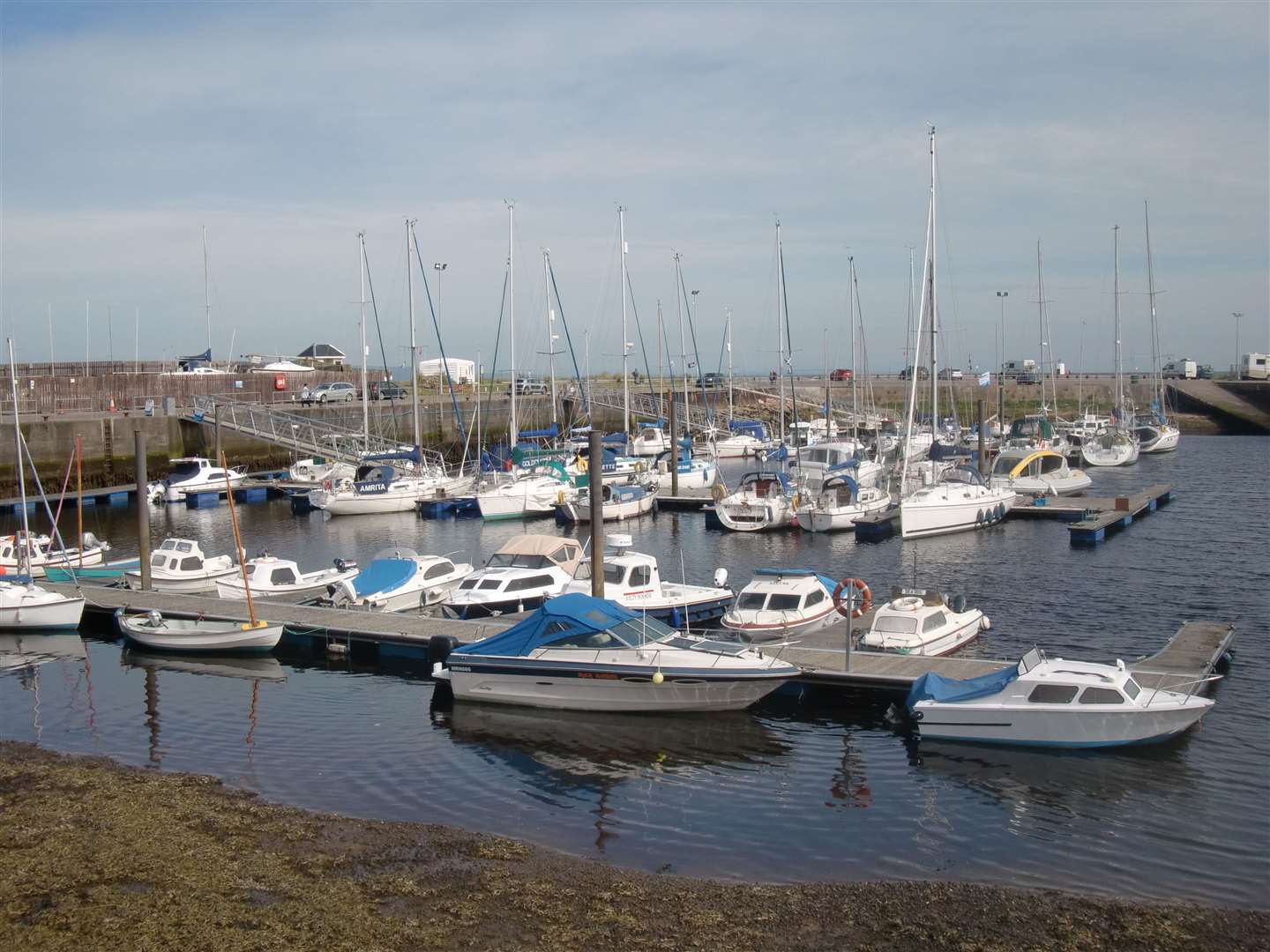 Boats in Nairn harbour.
