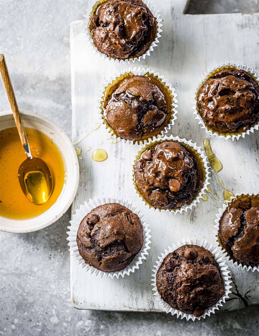 Banana chocolate muffins. Picture: PA Photo/Ant Duncan