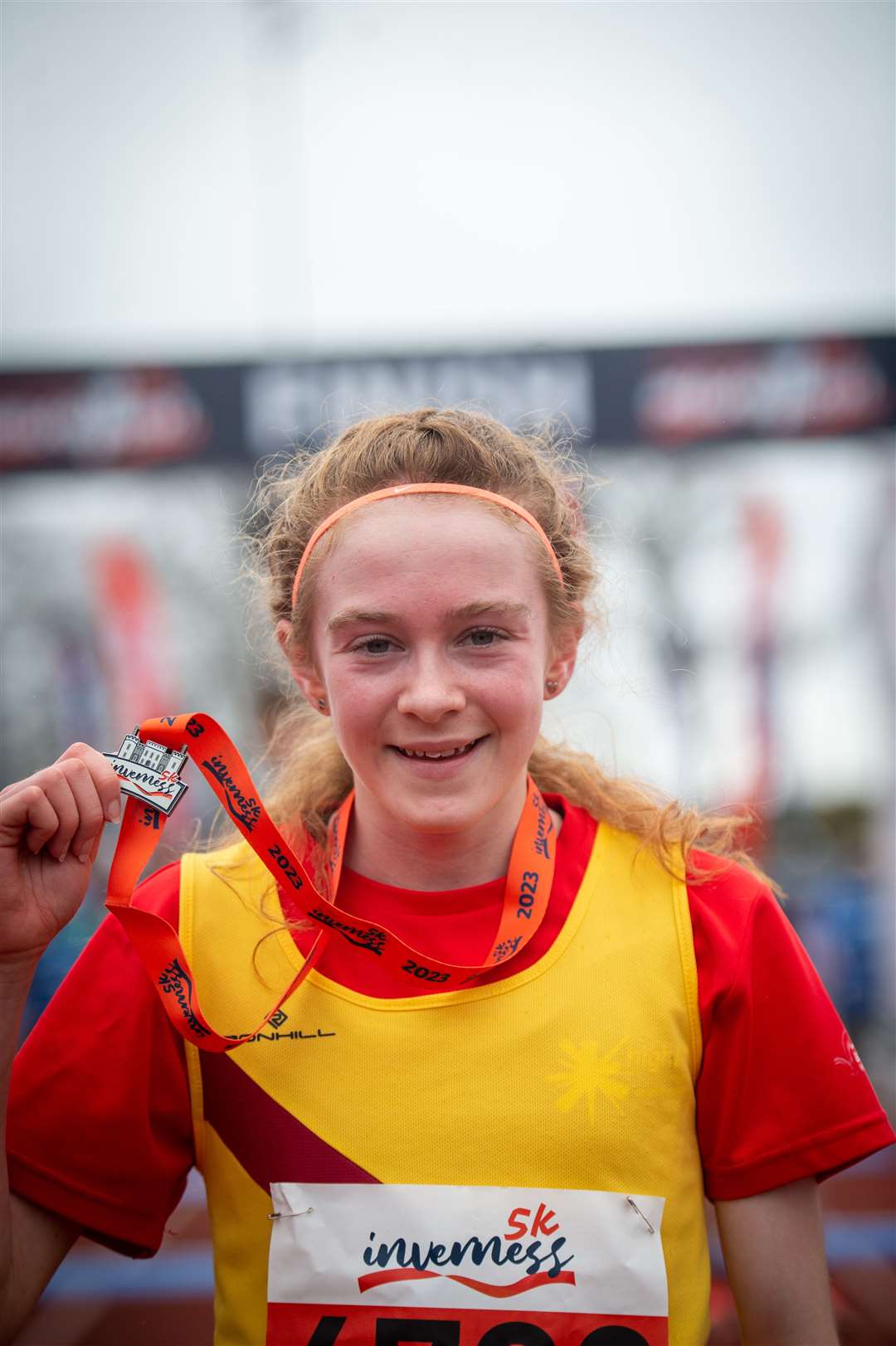 Inverness 5K 2023 women's winner Lois Macrae. Picture: Callum Mackay..