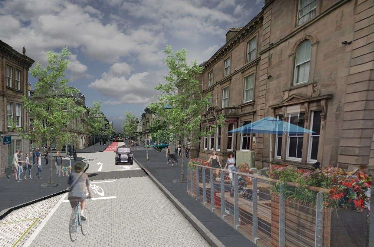 Artist's impression of how Academy Street could look after proposed changes.