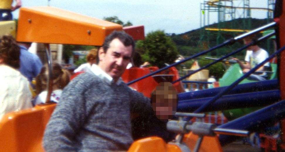 Falconer at the fairground in the 1990s.