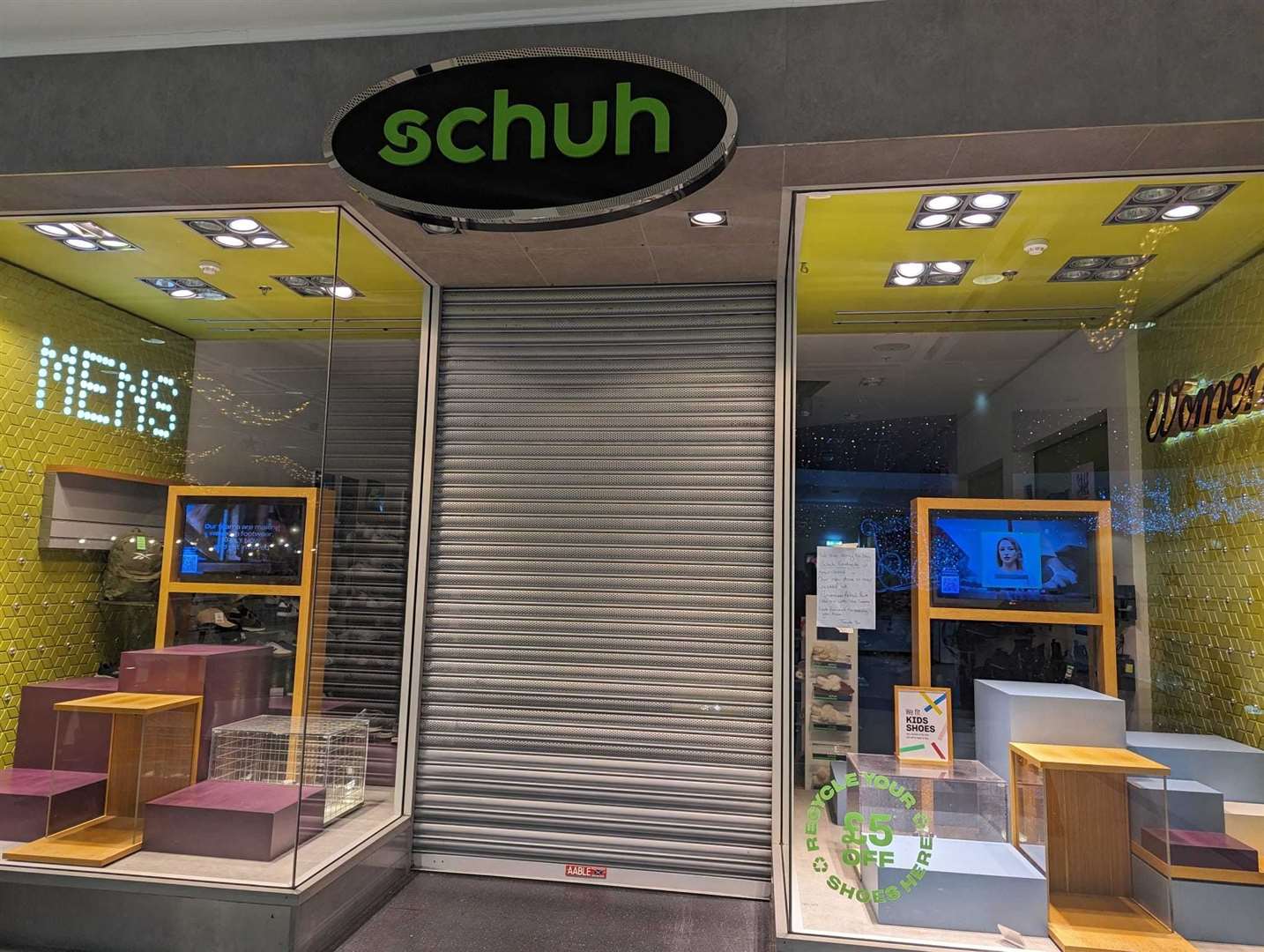 Schuh has closed at the Eastgate Shopping Centre.