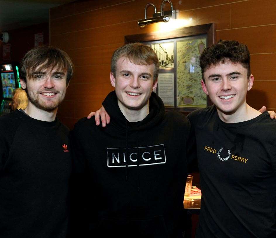 Cityseen 19 March 2022: Cynan Williams, Kyle Sutherland and Danny McPake. Picture: James Mackenzie.