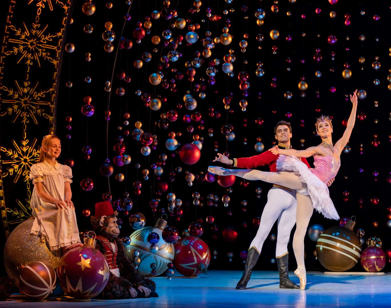 Evan as the Nutcracker Prince with Marge Hendrick as Sugar Plum Fairy in Peter Darrell's The Nutcracker. Picture: Andy Ross