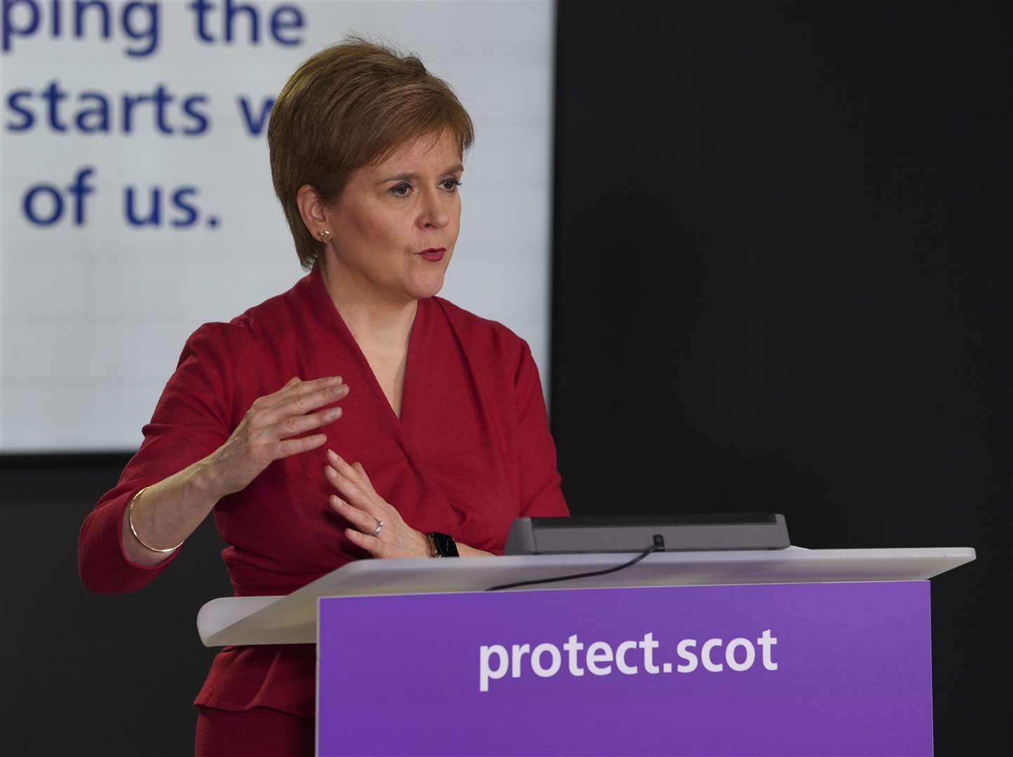 Nicola Sturgeon said all of mainland Scotland would move into tier four from Boxing Day.