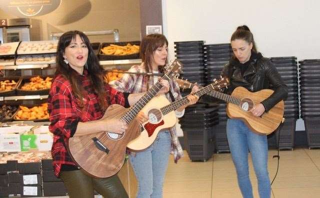 Cherry Tree Scottish singer KT Tunstall surprised shoppers in Inverness. David M Edes
