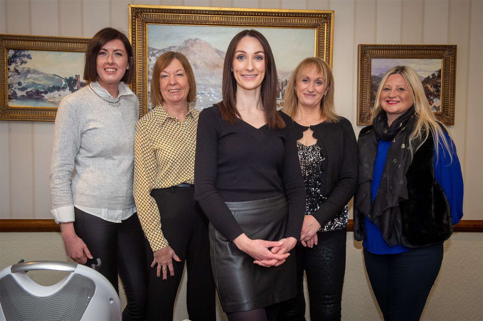 Competition winner Lindsay Dunlop, centre, at the Drumossie Hotel in Inverness with, from left, Emma Slaney, Avril Slaney, Margaret Maclean and Sinead Brydon.