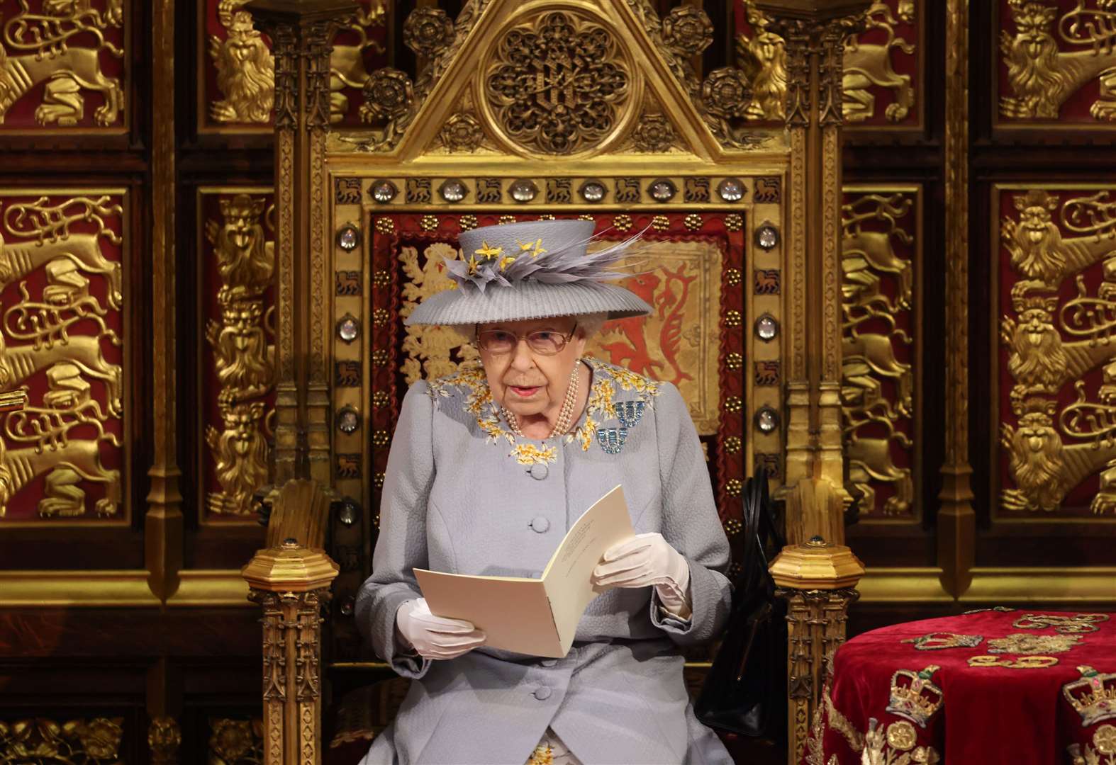 The Queen on duty at the State Opening of Parliament in 2021 (Chris Jackson/PA)