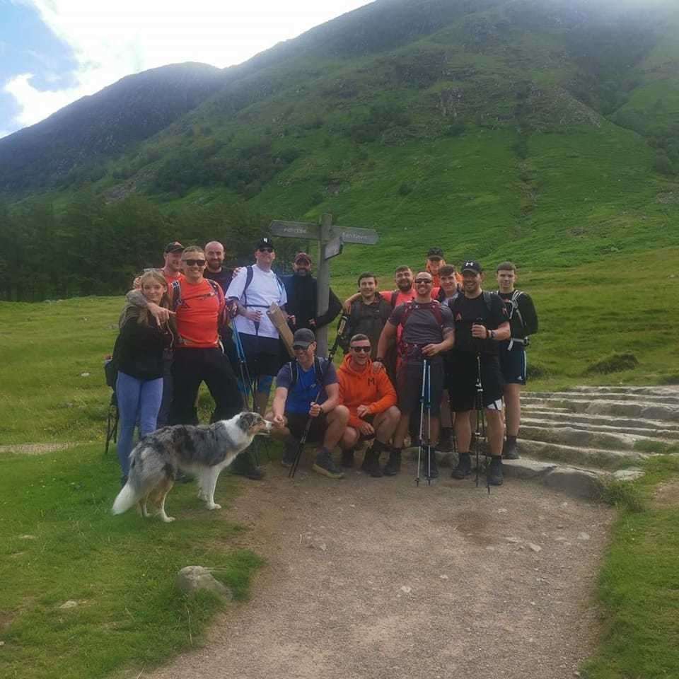 The team at the base of Ben Nevis.