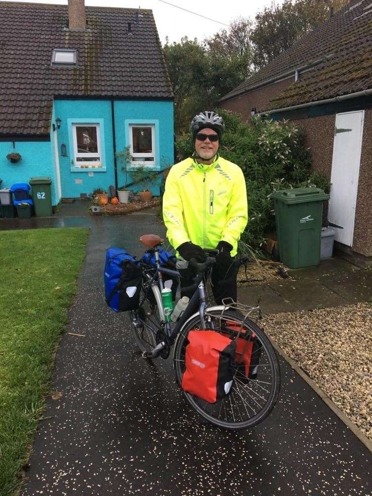 Nathaniel Spring will be passing through Inverness on his determined cycle ride.