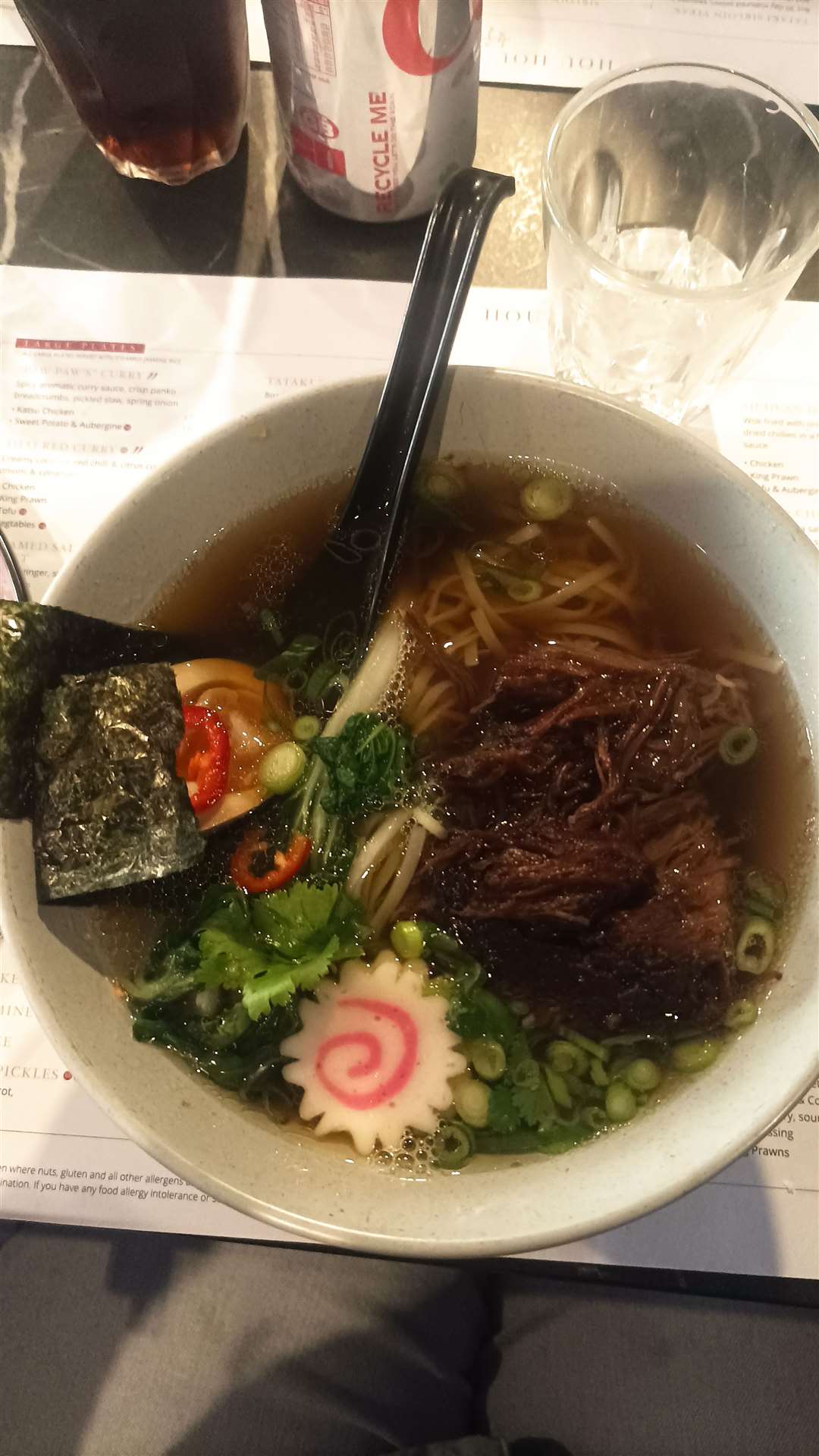 The pulled beef ramen.